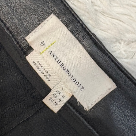 Anthropologie Laser Cut Faux Leather Pants - Picture 4 of 4